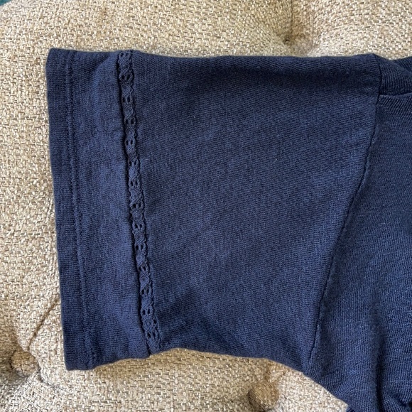 💕J.Jill Love Linen Blue Half Sleeve Top💕 - Picture 6 of 8